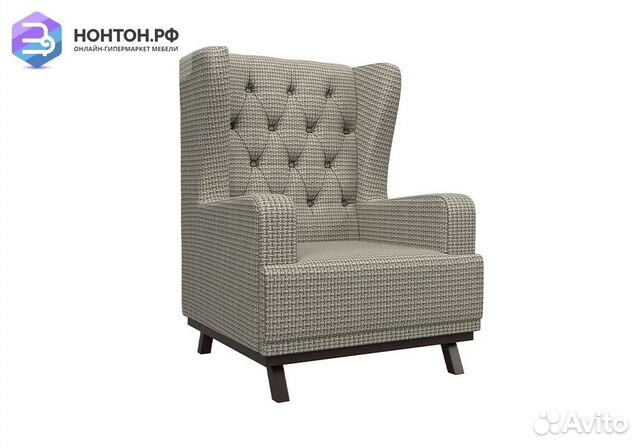 Кресло Джон Люкс рогожка бежевая