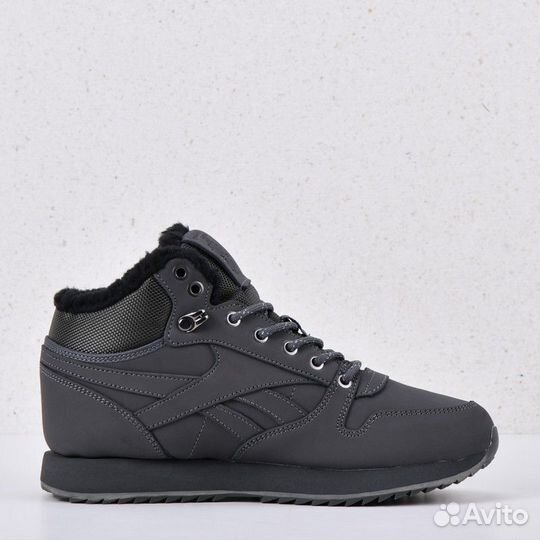 Зимние кроссовки Reebok Classic Leather Grey Mid а