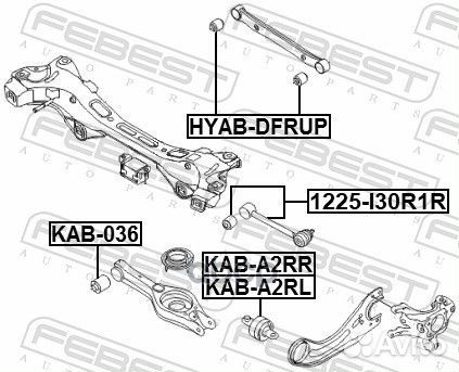 Сайлентблок рычага KIA ceed/hyundai I30 12- зад