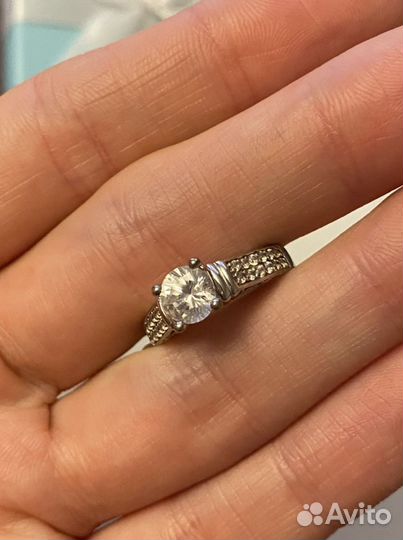 Серебрянное кольцо sunlight с фианитами