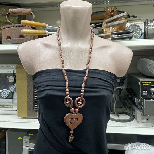 Бусы из дерева бусы бусины СССР бижутерия дерево