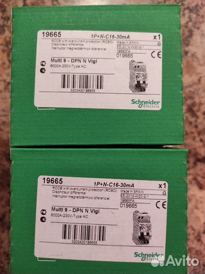 Schneider Electric A9N19665 (19665) 6ка 16A C 30мa