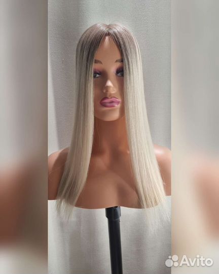 Накладка из натуральных волос блонд