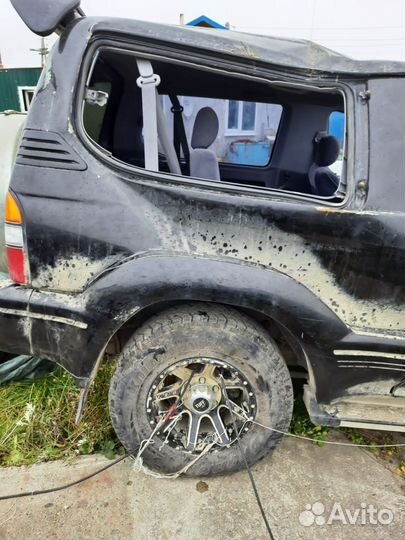 Toyota Land Cruiser Prado 3.4 AT, 1997, битый, 165 000 км