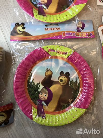 Набор одноразовой посуды «Маша и Медведь»