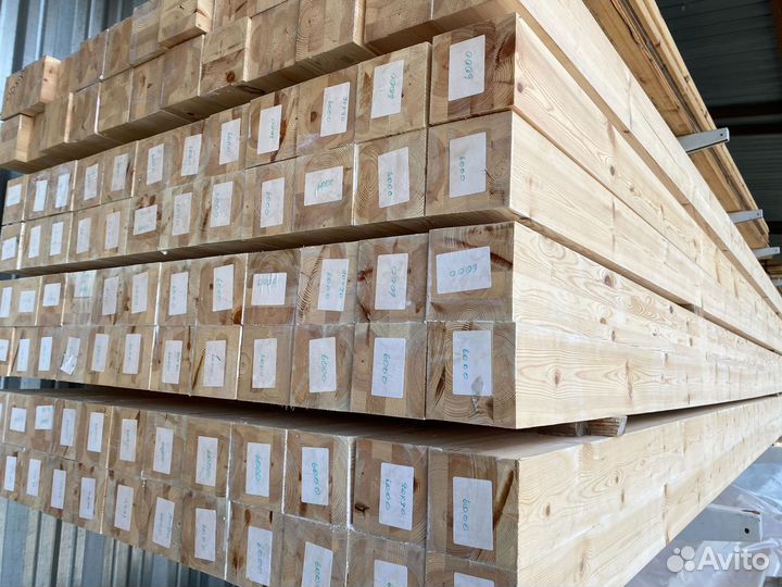 Клееный брус сосна, 100х150 мм, сорт ав
