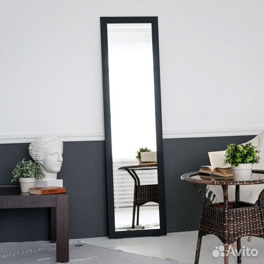 Зеркало напольное в полный рост в чёрной раме
