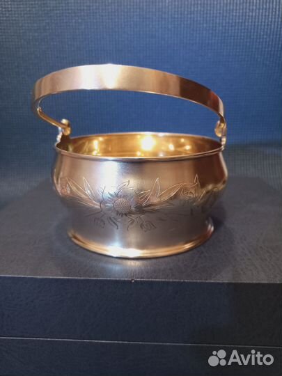 Серебряная вазочка сахарница раритет СССР