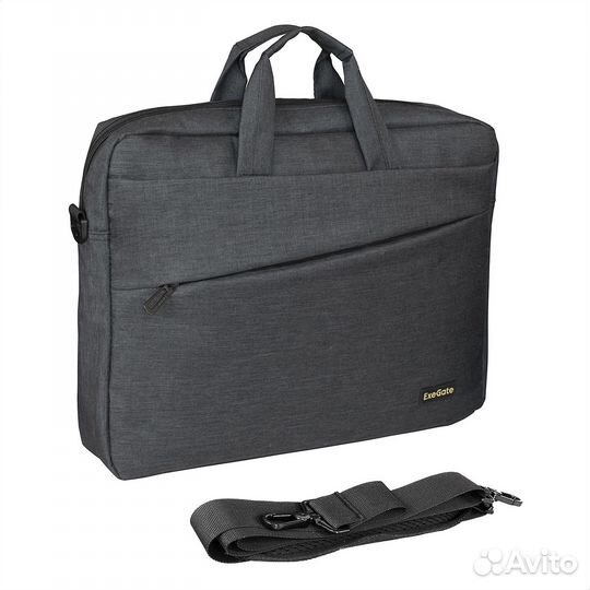 Сумка ExeGate Business ECC-045 Black, черная, поли