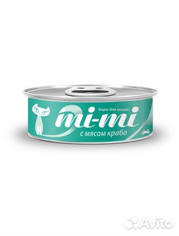 Mi-mi консервы для кошек и котят с кусочками тунца