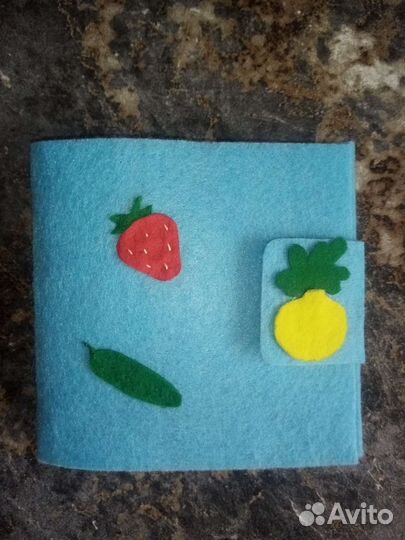 Развивающая книжка из фетра. Фрукты и овощи