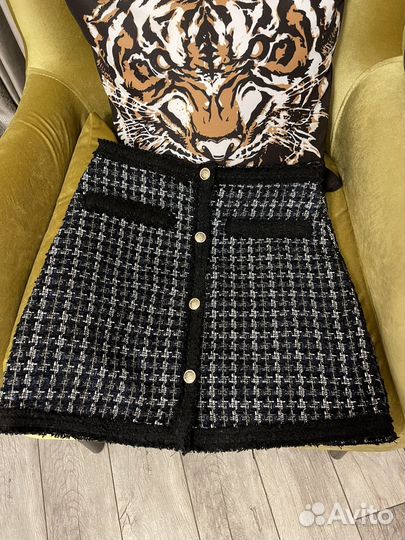 Юбка твидовая 44 размер