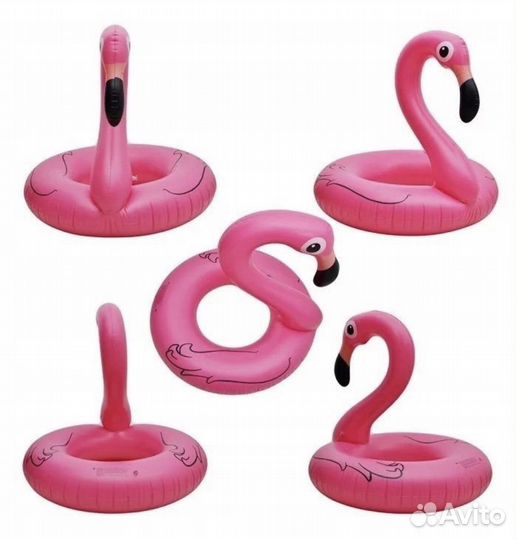Надувной круг для плавания Розовый фламинго