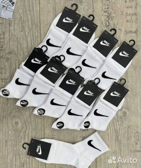 Носки nike высокие белые