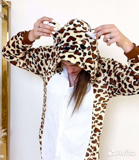 Кигуруми пижама леопард