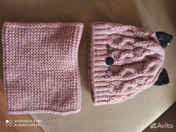 Шапочки и комплект шапка и снуд