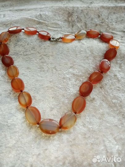 Бусы из сердолика.Натуральный камень