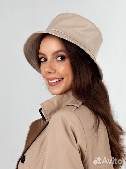 Панама женская кожаная на осень