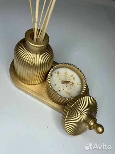 Фигуры из гипса, свечи