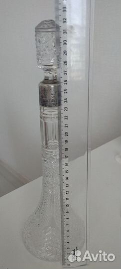 Графин хрустальный серебро, мельхиор СССР,серебро