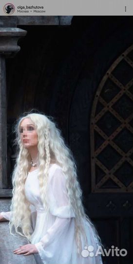 Парик белый 106 см