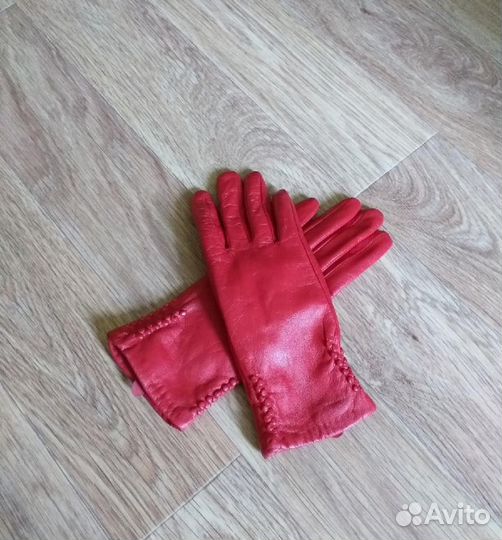 Перчатки зимние кожа