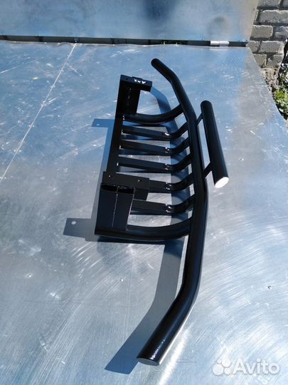 Двойная защита переднего бампера УАЗ