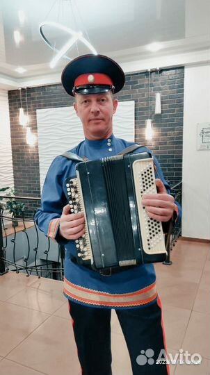 Поющий баянист на праздник