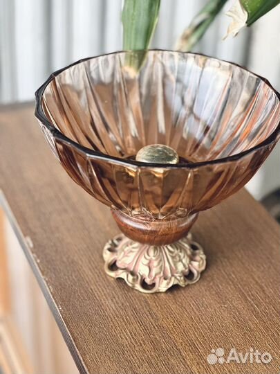 Ваза для фруктов на ножке СССР