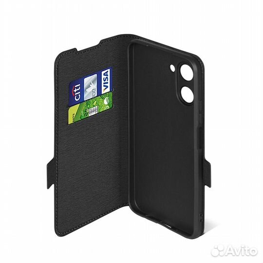 Чехол с флипом для Realme C33 DF rmFlip-33 (black)