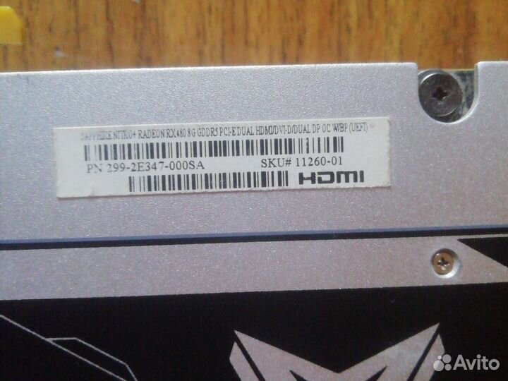 Игровая видеокарта RX 480/8GB sapphire nitro+
