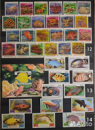 Коллекция редких марок Фауна 4 (чистые )