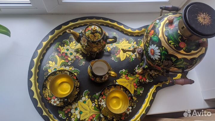 Самовар электрический расписной (хохлома)