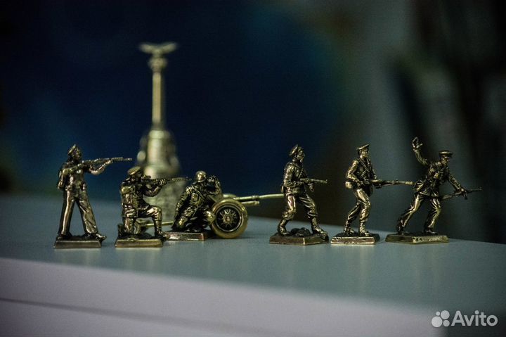Солдатики 40мм Морская пехота 1942 бронза немцы