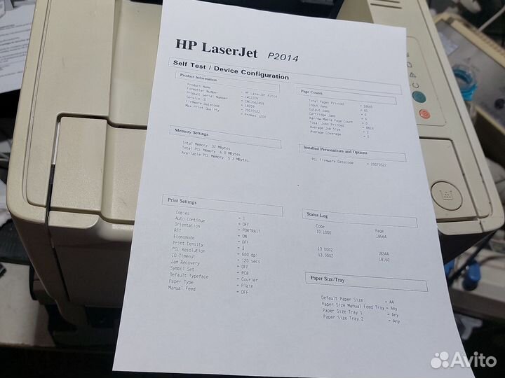 Принтер лазерный hp p2014