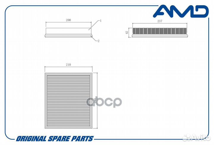 Фильтр воздушный amdfa38 AMD