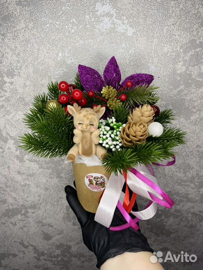 Новогодние букеты из мыла