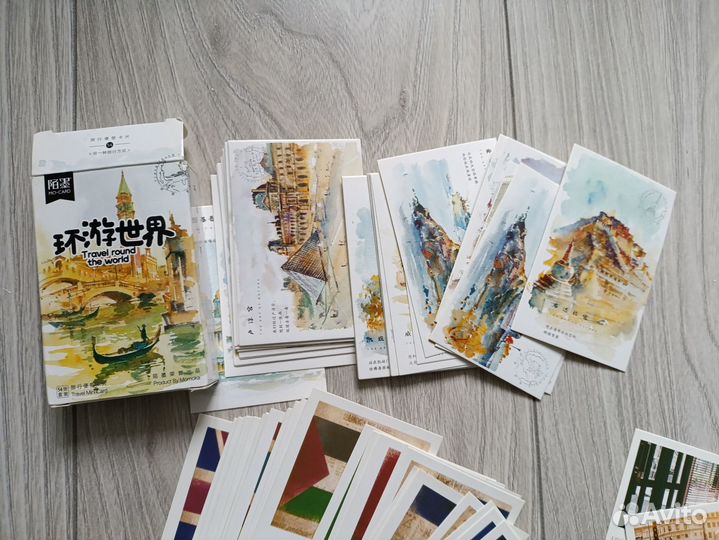 3 набора мини открыток Путешествия