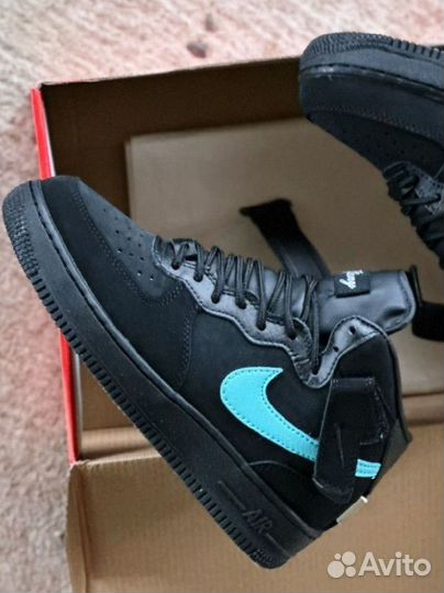 Кроссовки зимние женские nike Air Force 1 Tiffany