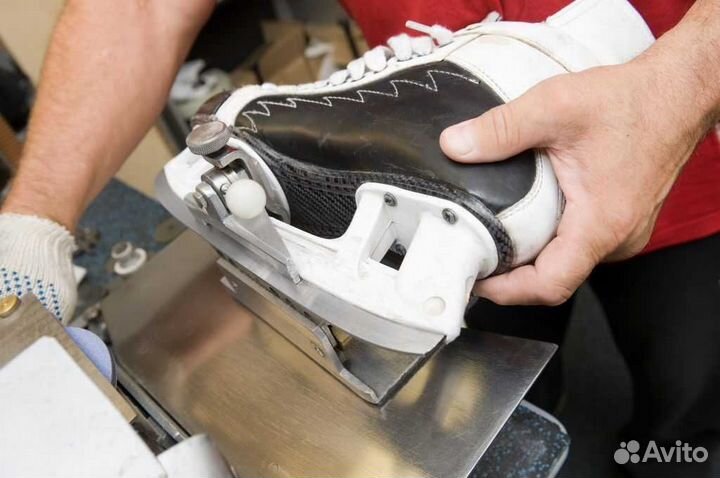 Заточка коньков, ремонт клюшек