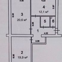 2-к. квартира, 67,8 м², 4/5 эт.