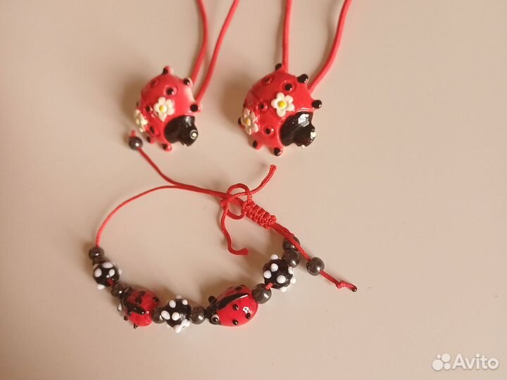 Детские аксессуары резиночки браслет Lady Bug