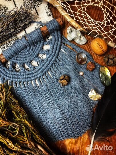 Макраме карман для книг, газет