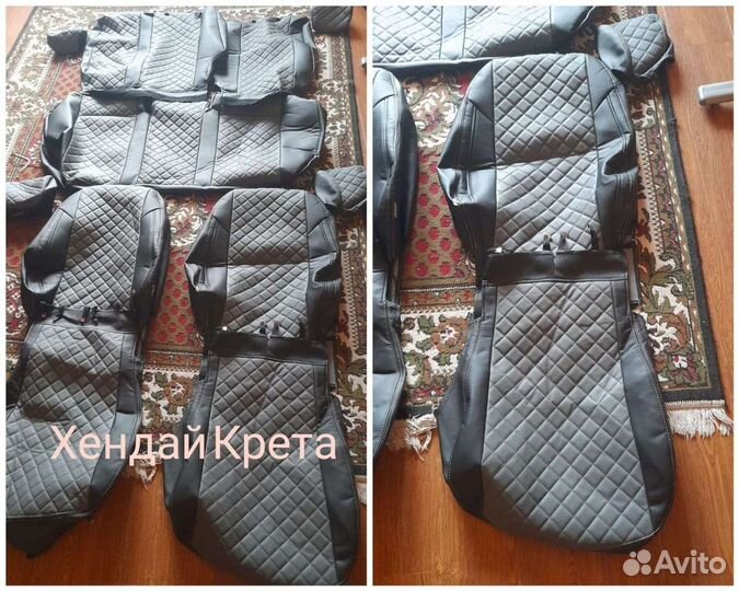Чехлы экокожа hyundai creta хенде крета