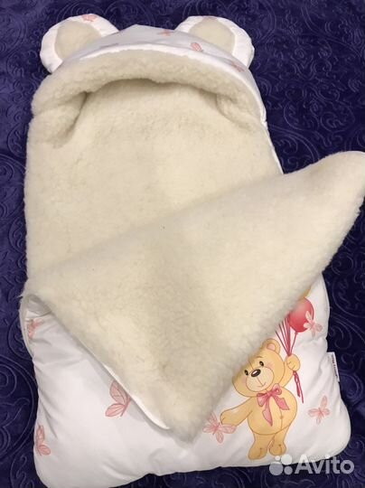 Конверт для новорожденного на овчине