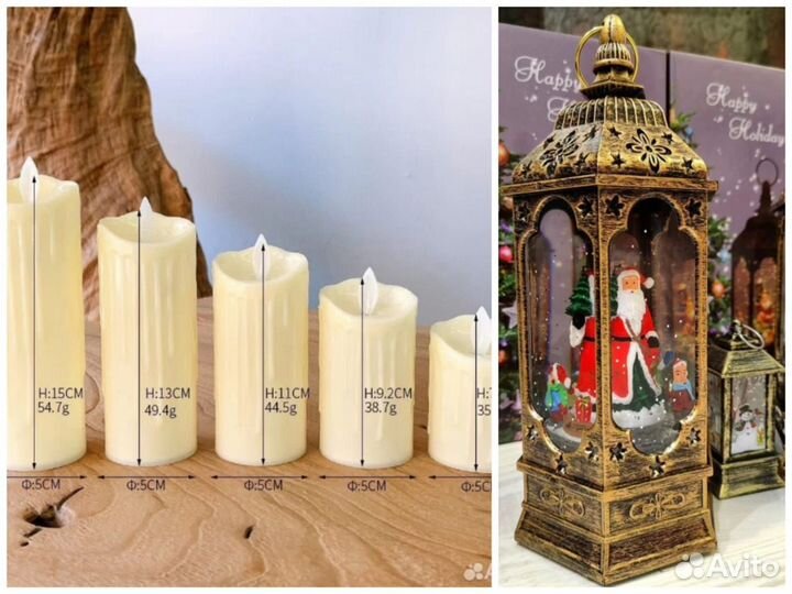 Фонарь шестигранный + набор свечей