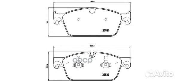 Колодки тормозные дисковые MB: GL-class 12, M