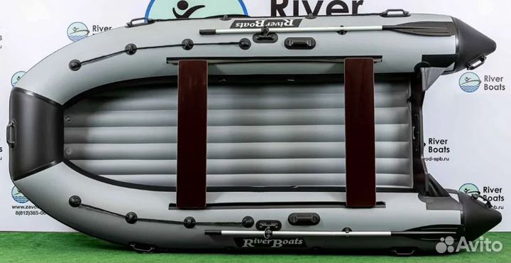 Лодка пвх RiverBoats RB — 390 (нднд) Серо-черная