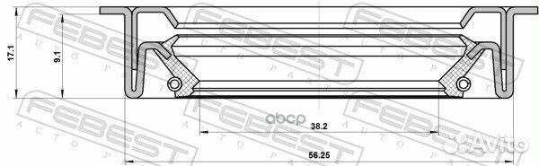 Сальник привода 38.2X56.25X9.1X17.1 95LDW40560917C