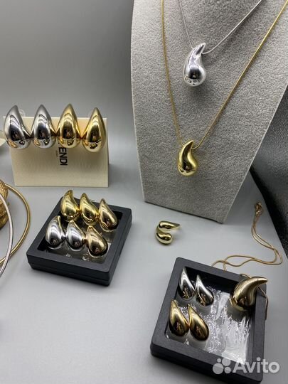 Bottega серьги, кулоны, кольцо